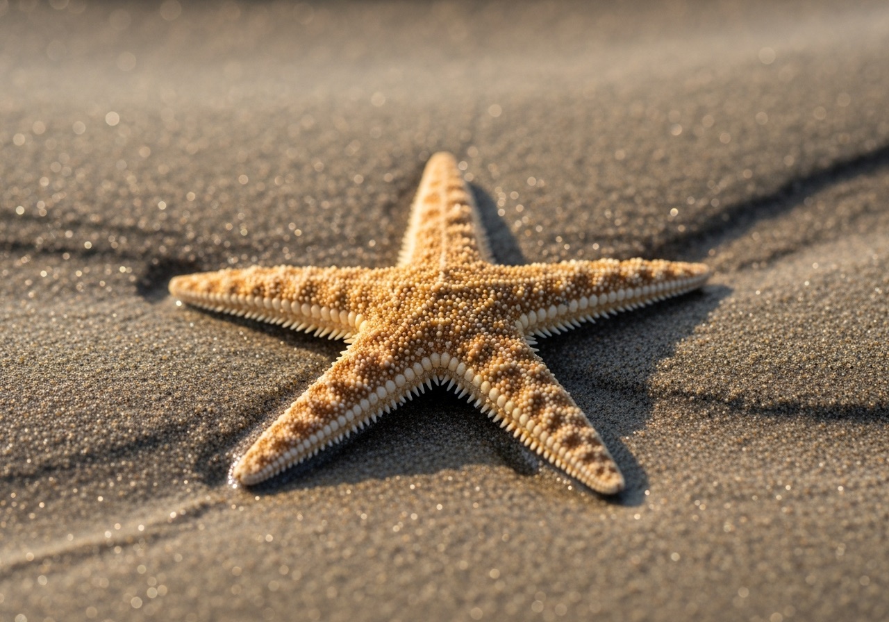 A sea star among a seashell collection gathered on a shelling adventure near Marco Island, Florida