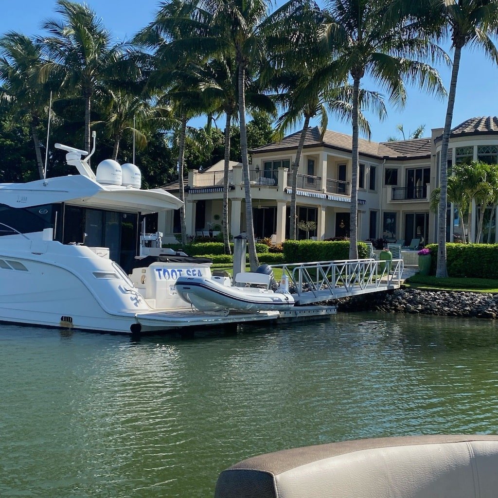 Guests celebrating aboard a private Sand Dollar boat tour in Naples, Florida