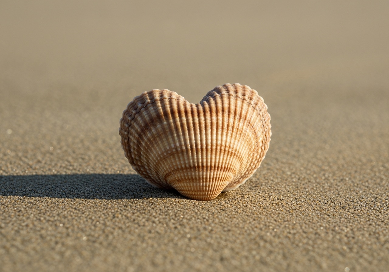 Heart-shaped cockle shells found on a Marco Island shelling trip in southwest Florida