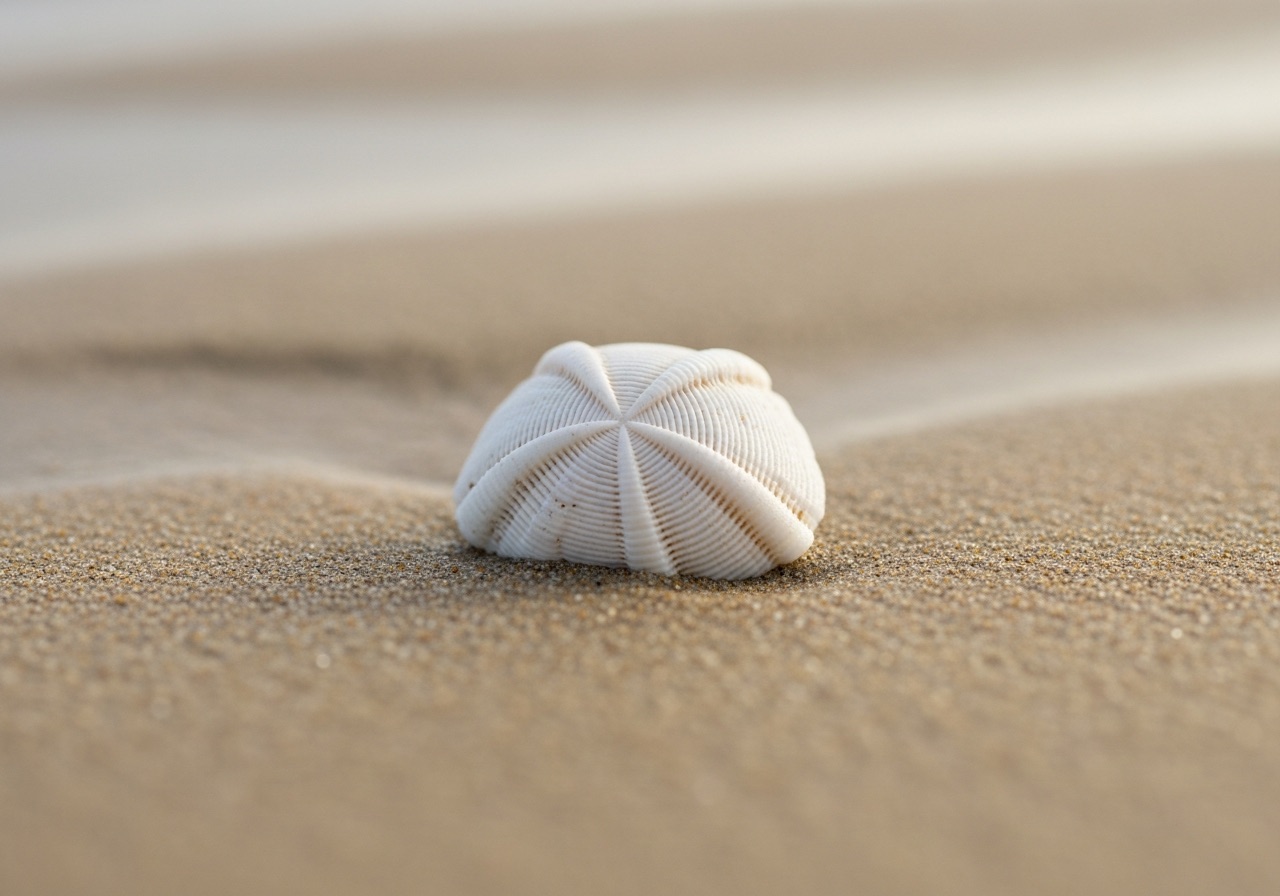 A lattice-ribbed cross-barred venus clam shell among shells from a Marco Island shelling tour