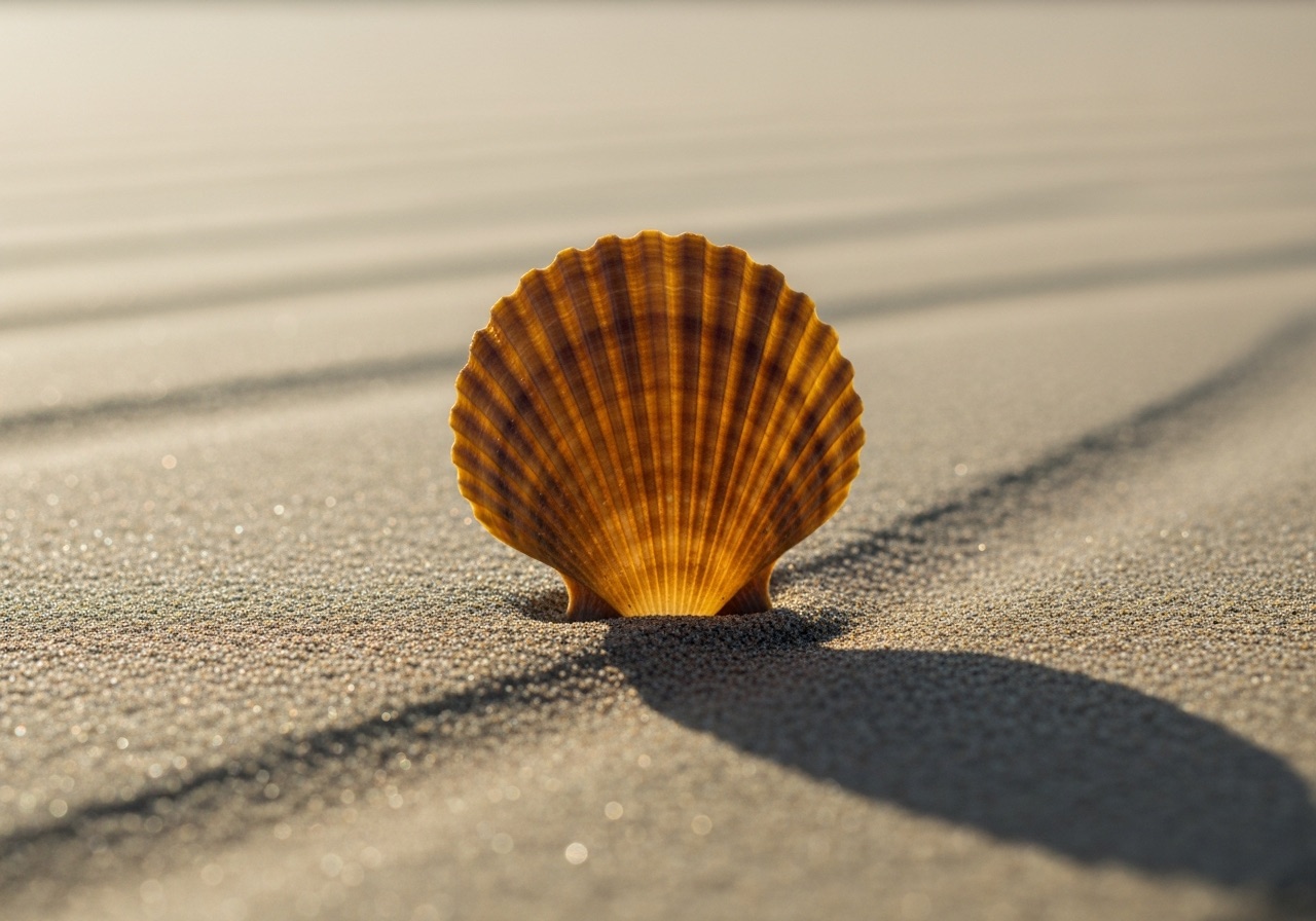A large fan-shaped pen shell found on a shelling beach near Naples, Florida